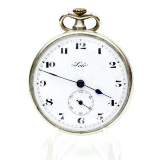 SOLO (Société horlogère de Langerdorf). Porte-montre de poche, lépine et remontoir. Suisse, env. 1950