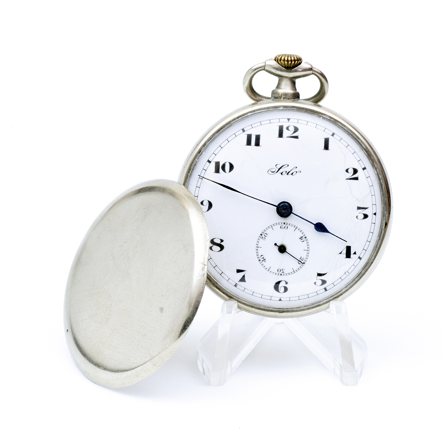 SOLO (Langerdorf Watch Company). Reloj de bolsillo-colgar, lepine y remontoir. Suiza, ca. 1950 SOLO (Langerdorf Watch Company). Reloj de bolsillo-colgar, lepine y remontoir. Suiza, ca. 1950