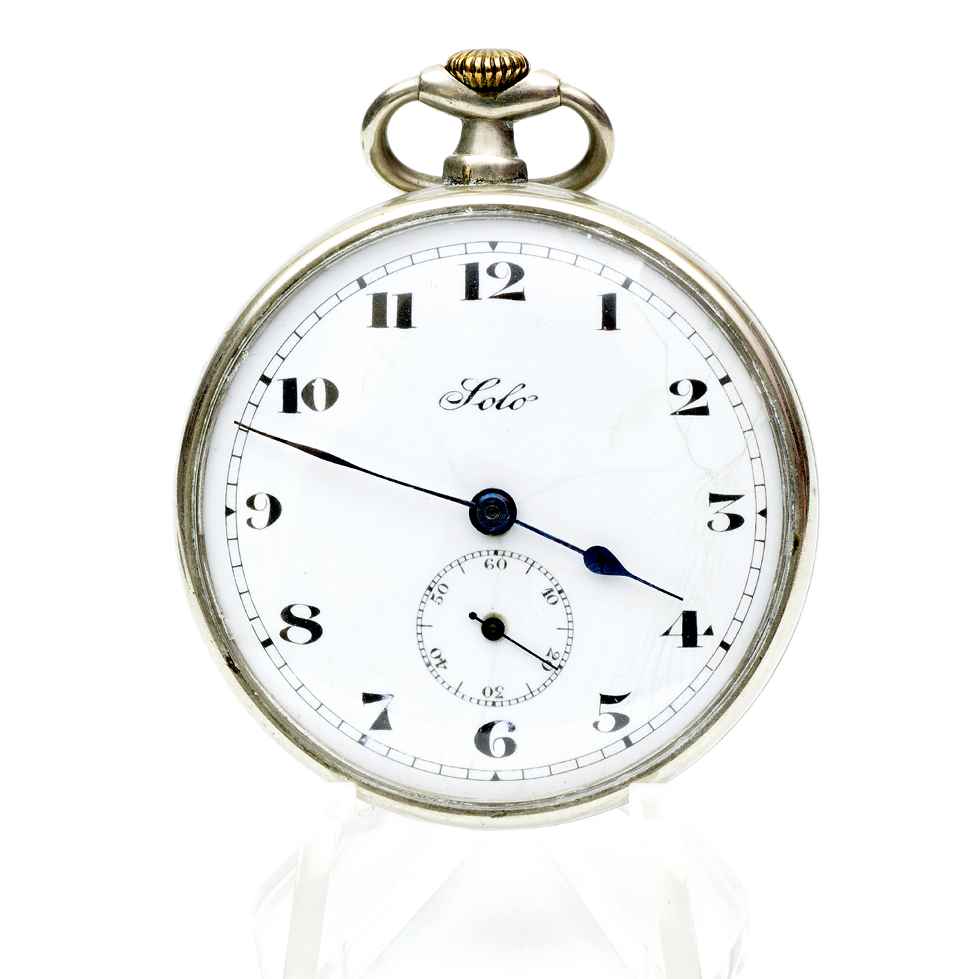 SOLO (Langerdorf Watch Company). Reloj de bolsillo-colgar, lepine y remontoir. Suiza, ca. 1950 SOLO (Langerdorf Watch Company). Reloj de bolsillo-colgar, lepine y remontoir. Suiza, ca. 1950