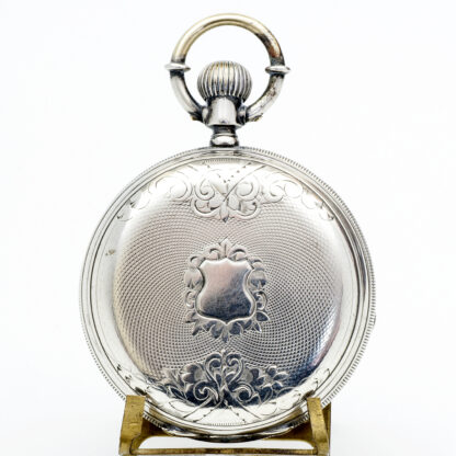 U. PERRET. Reloj suizo de bolsillo, saboneta. Plata. Suiza, ca. 1880.