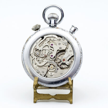 VESUVA. Schweizerisch-russisches Taschenchronometer, Lepine, Remontoir, Doppel-Rattrapante. ca. 1950.