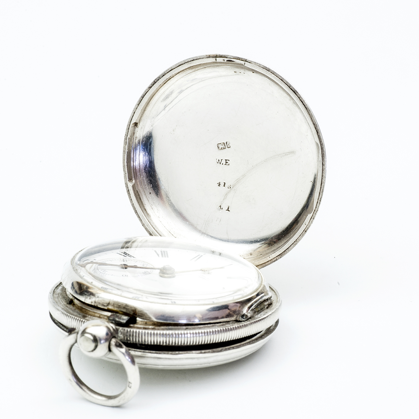 W. EHRHARDT (Londres). Reloj Inglés de Bolsillo, saboneta, Half Fusee (SemiCatalino). Plata. Birmingham, 1882. W. EHRHARDT (Londres). Reloj Inglés de Bolsillo, saboneta, Half Fusee (SemiCatalino). Plata. Birmingham, 1882.