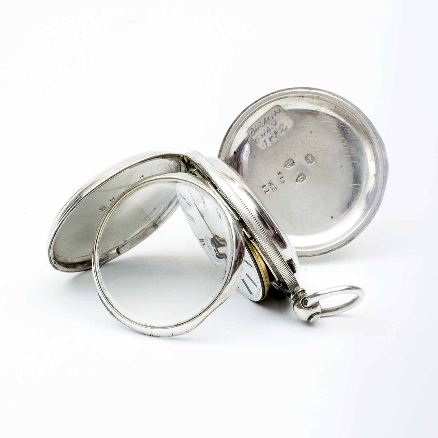 W. EHRHARDT (Londres). Reloj Inglés de Bolsillo, saboneta, Half Fusee (SemiCatalino). Plata. Birmingham, 1882. W. EHRHARDT (Londres). Reloj Inglés de Bolsillo, saboneta, Half Fusee (SemiCatalino). Plata. Birmingham, 1882.