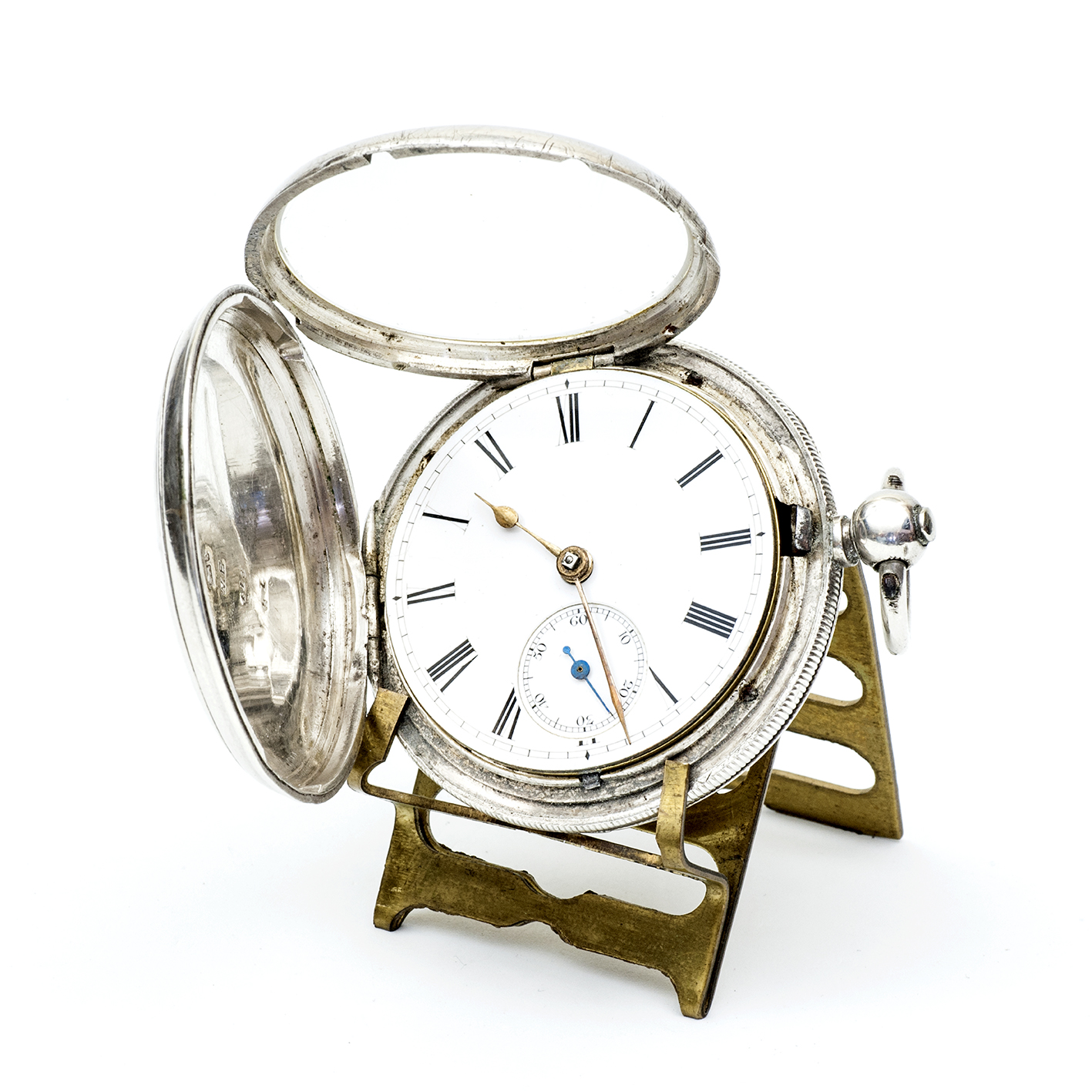 W. EHRHARDT (Londres). Reloj Inglés de Bolsillo, saboneta, Half Fusee (SemiCatalino). Plata. Birmingham, 1882. W. EHRHARDT (Londres). Reloj Inglés de Bolsillo, saboneta, Half Fusee (SemiCatalino). Plata. Birmingham, 1882.