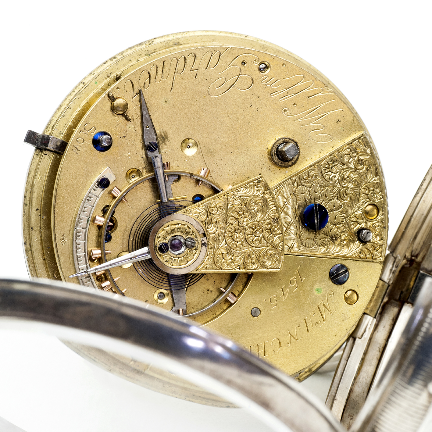 WILLIAM GARDNER. (Manchester). Reloj Inglés de Bolsillo, lepine, Half Fusee (SemiCatalino). Plata. Londres, año 1875. WILLIAM GARDNER. (Manchester). Reloj Inglés de Bolsillo, lepine, Half Fusee (SemiCatalino). Plata. Londres, año 1875.