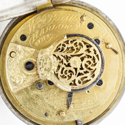 WILLIAMS PRATT (Harlow). Reloj de bolsillo lepine, Verge Fusee. Plata. Londres, año 1851.