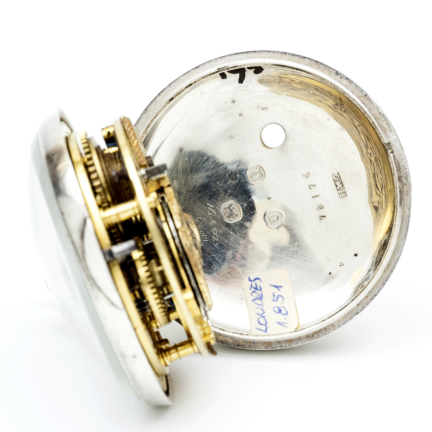 WILLIAMS PRATT (Harlow). Reloj de bolsillo lepine, Verge Fusee. Plata. Londres, año 1851. WILLIAMS PRATT (Harlow). Reloj de bolsillo lepine, Verge Fusee. Plata. Londres, año 1851.