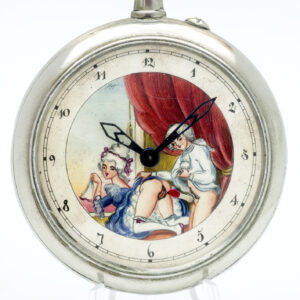 DOXA. Reloj Suizo erótico de bolsillo. AUTOMATÓN. Lepine y Remontoir. Gran Tamaño. Suiza, ca. 1906