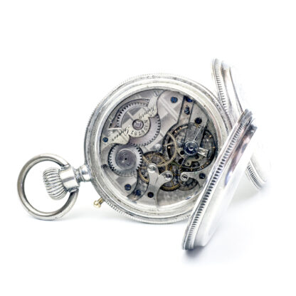 FAVORY GENEVE. Reloj suizo de bolsillo, saboneta. Plata. Suiza, ca. 1880.