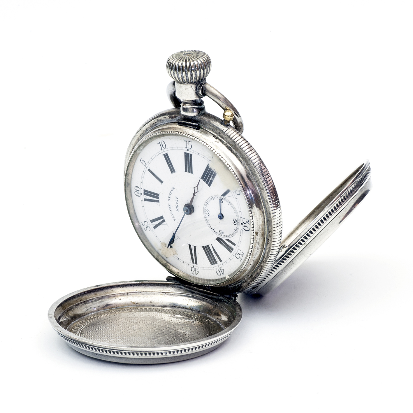 FAVORY GENEVE. Reloj suizo de bolsillo, saboneta. Plata. Suiza, ca. 1880. FAVORY GENEVE. Reloj suizo de bolsillo, saboneta. Plata. Suiza, ca. 1880.
