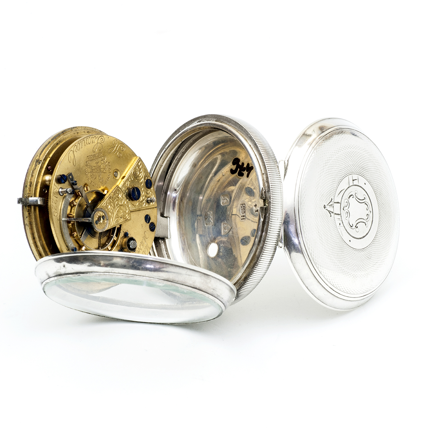 H. SAMUEL MANCHESTER. Reloj de bolsillo, lepine. Half Fusee (Semicatalino). Plata. Chester, 1906. H. SAMUEL MANCHESTER. Reloj de bolsillo, lepine. Half Fusee (Semicatalino). Plata. Chester, 1906.