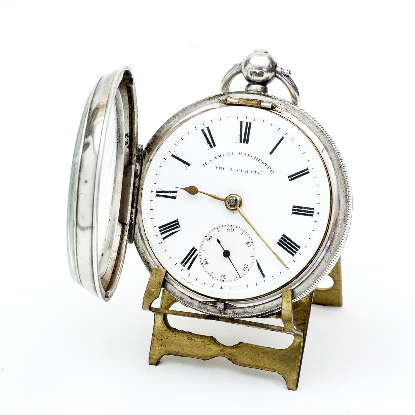 H. SAMUEL MANCHESTER. Reloj de bolsillo, lepine. Half Fusee (Semicatalino). Plata. Chester, 1906. H. SAMUEL MANCHESTER. Reloj de bolsillo, lepine. Half Fusee (Semicatalino). Plata. Chester, 1906.