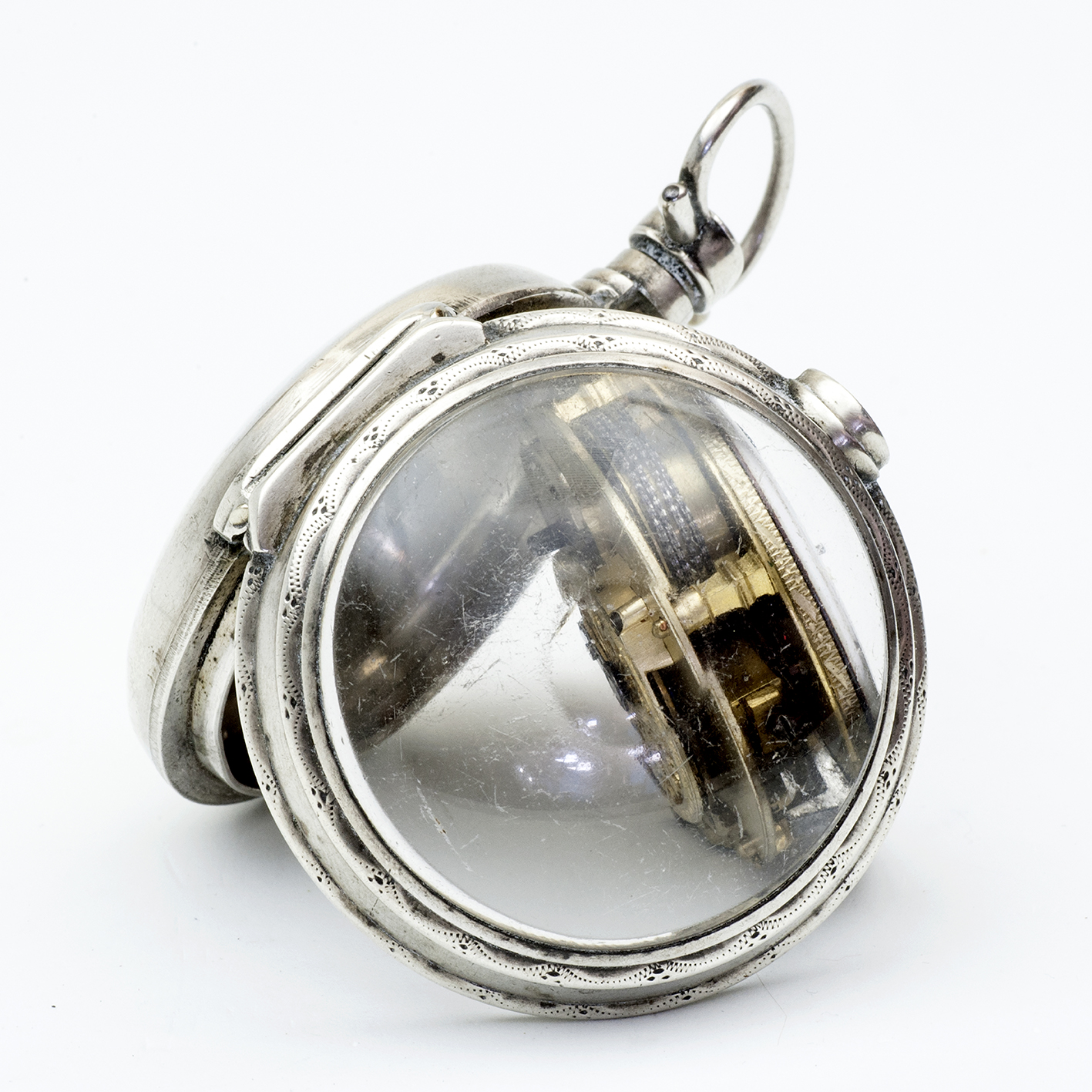 HENNEQUIN. Reloj francés de bolsillo lepine, Verge Fusee (Catalino). Plata. París, ca. 1815. HENNEQUIN. Reloj francés de bolsillo lepine, Verge Fusee (Catalino). Plata. París, ca. 1815.
