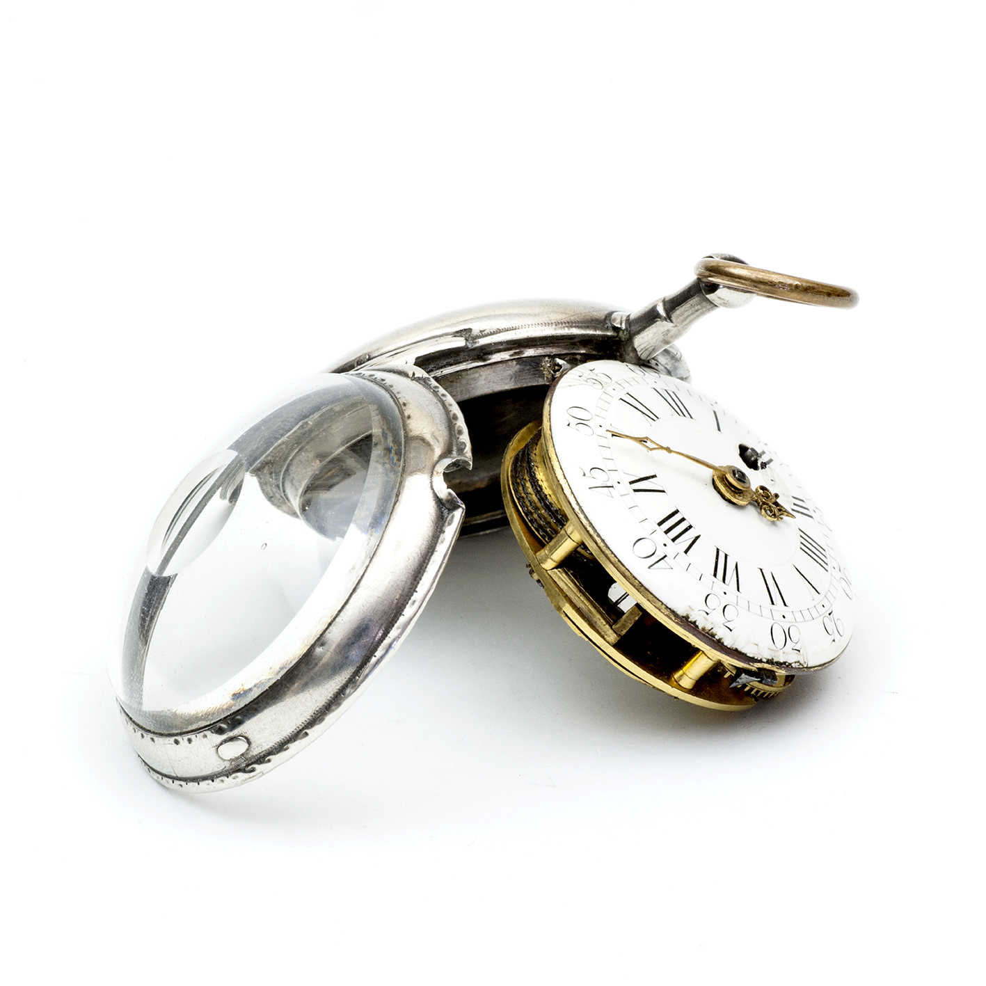 LIEBOLD (A Darmstadt). Reloj alemásn de bolsillo lepine, Verge Fusee (Catalino). Plata. Alemania, ca. 1850. LIEBOLD (A Darmstadt). Reloj alemásn de bolsillo lepine, Verge Fusee (Catalino). Plata. Alemania, ca. 1850.