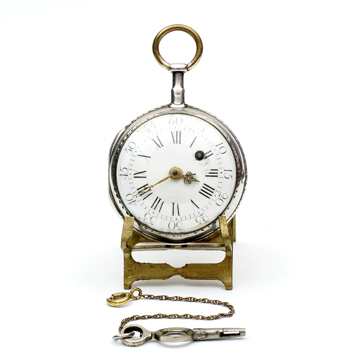 LIEBOLD (A Darmstadt). Reloj alemásn de bolsillo lepine, Verge Fusee (Catalino). Plata. Alemania, ca. 1850. LIEBOLD (A Darmstadt). Reloj alemásn de bolsillo lepine, Verge Fusee (Catalino). Plata. Alemania, ca. 1850.