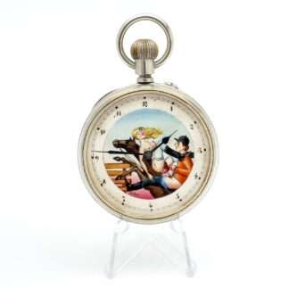 Reloj Francés erótico de bolsillo. AUTOMATÓN. Lepine y Remontoir. Gran Tamaño. Francia, ca. 1900