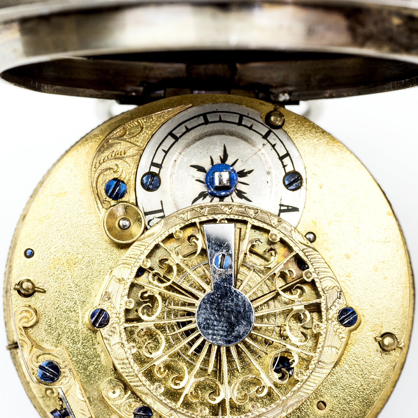 Reloj Inglés de bolsillo lepine, Verge Fusee (catalino). Plata. Inglaterra, ca. 1790. Reloj Inglés de bolsillo lepine, Verge Fusee (catalino). Plata. Inglaterra, ca. 1790.