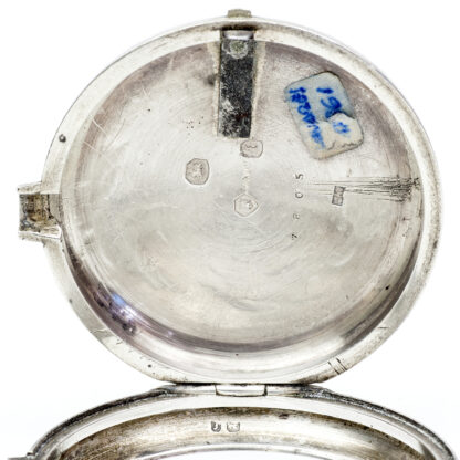 Englische Lepine-Taschenuhr, Verge Fusee (Catalino). Silber. London, Jahr 1861.