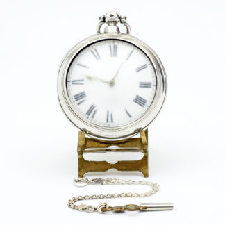 Reloj Inglés de bolsillo lepine, Verge Fusee (Catalino). Plata. Londres, año 1861.