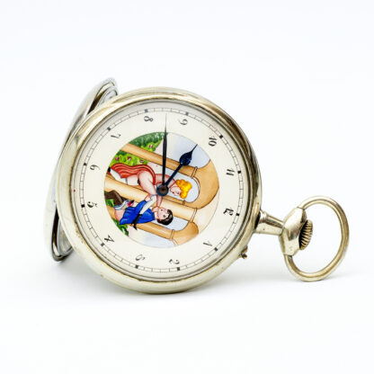 Reloj Suizo erótico de bolsillo. AUTOMATÓN. Lepine y Remontoir. Gran Tamaño. Suiza, ca. 1880