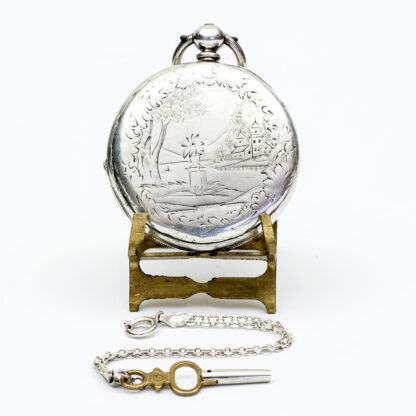 TOBIAS. Reloj suizo de bolsillo, saboneta. Plata. Suiza, ca. 1890.