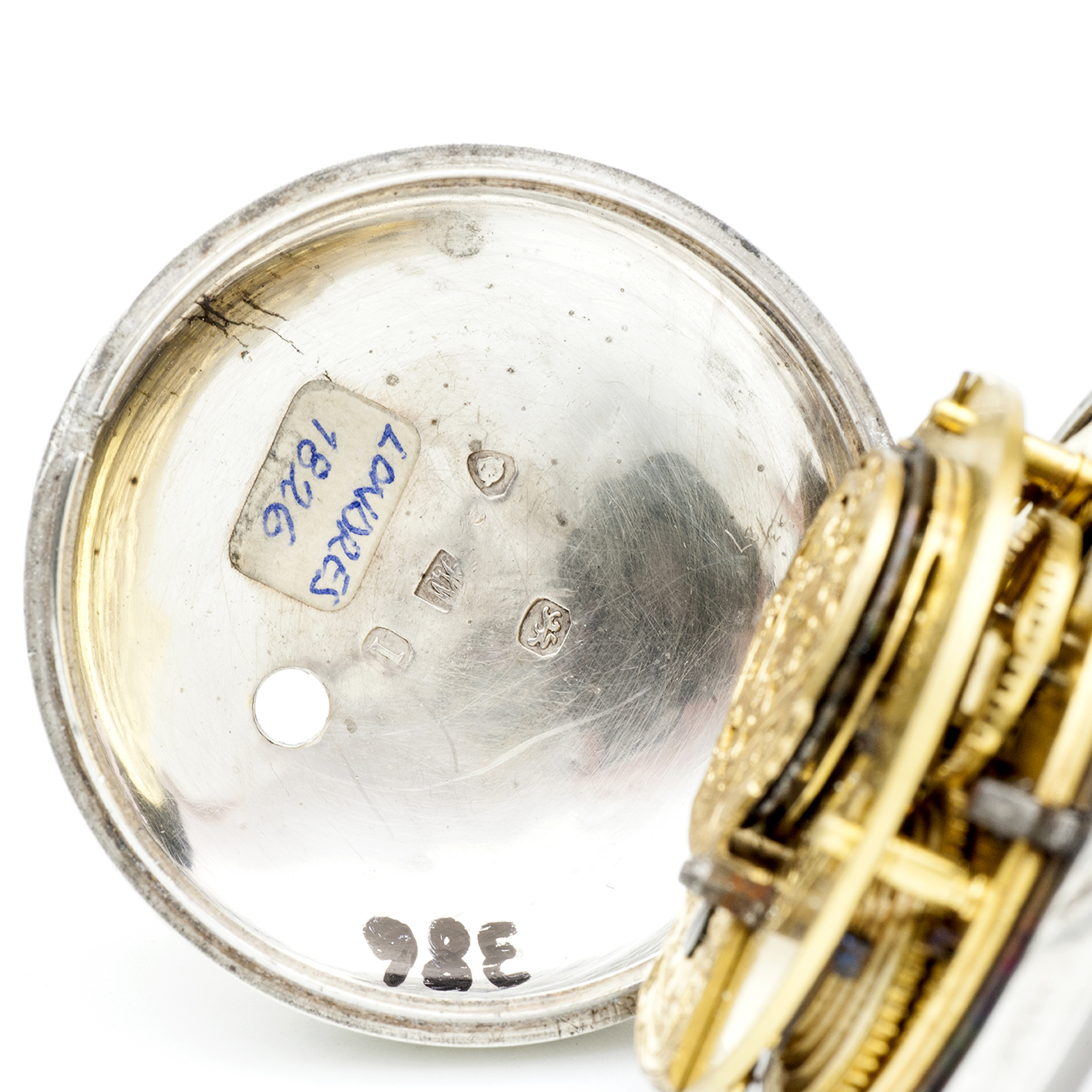 TOMLIN (London). Reloj de bolsillo lepine, Verge Fusee (Catalino). Plata. Londres, año 1826. TOMLIN (London). Reloj de bolsillo lepine, Verge Fusee (Catalino). Plata. Londres, año 1826.