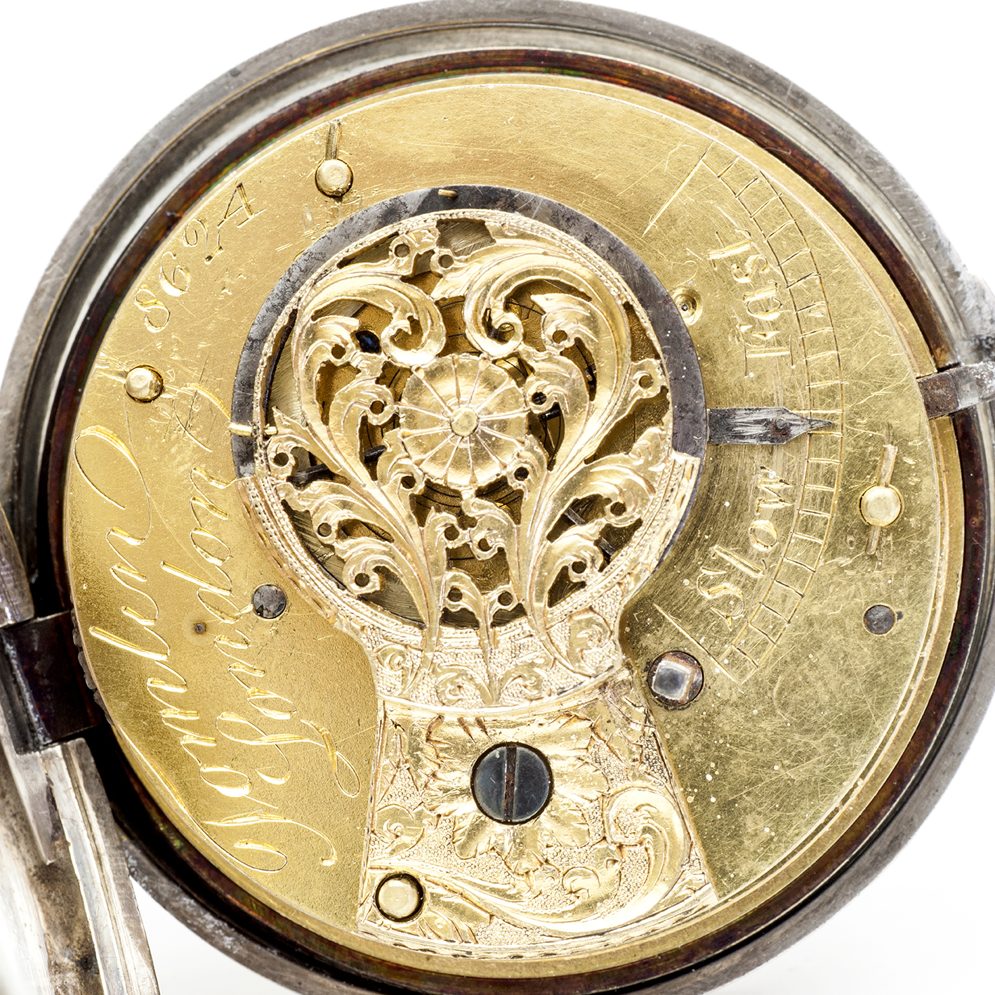 TOMLIN (London). Reloj de bolsillo lepine, Verge Fusee (Catalino). Plata. Londres, año 1826. TOMLIN (London). Reloj de bolsillo lepine, Verge Fusee (Catalino). Plata. Londres, año 1826.