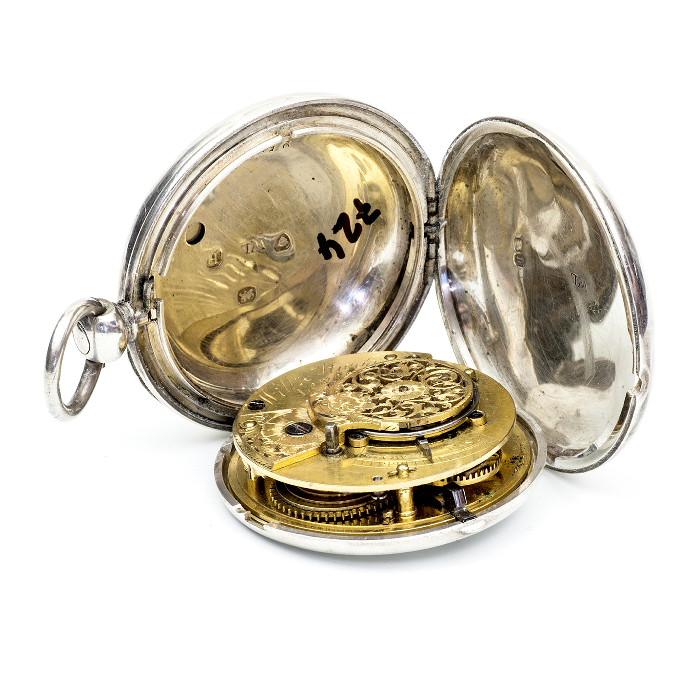 WILLIAMS ATWOOD (Lewes). Reloj Inglés de bolsillo, saboneta, Verge Fusee (Catalino). Plata. Londres, 1783. WILLIAMS ATWOOD (Lewes). Reloj Inglés de bolsillo, saboneta, Verge Fusee (Catalino). Plata. Londres, 1783.