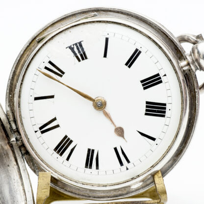 WILLIAMS ATWOOD (Lewes). Reloj Inglés de bolsillo, saboneta, Verge Fusee (Catalino). Plata. Londres, 1783.
