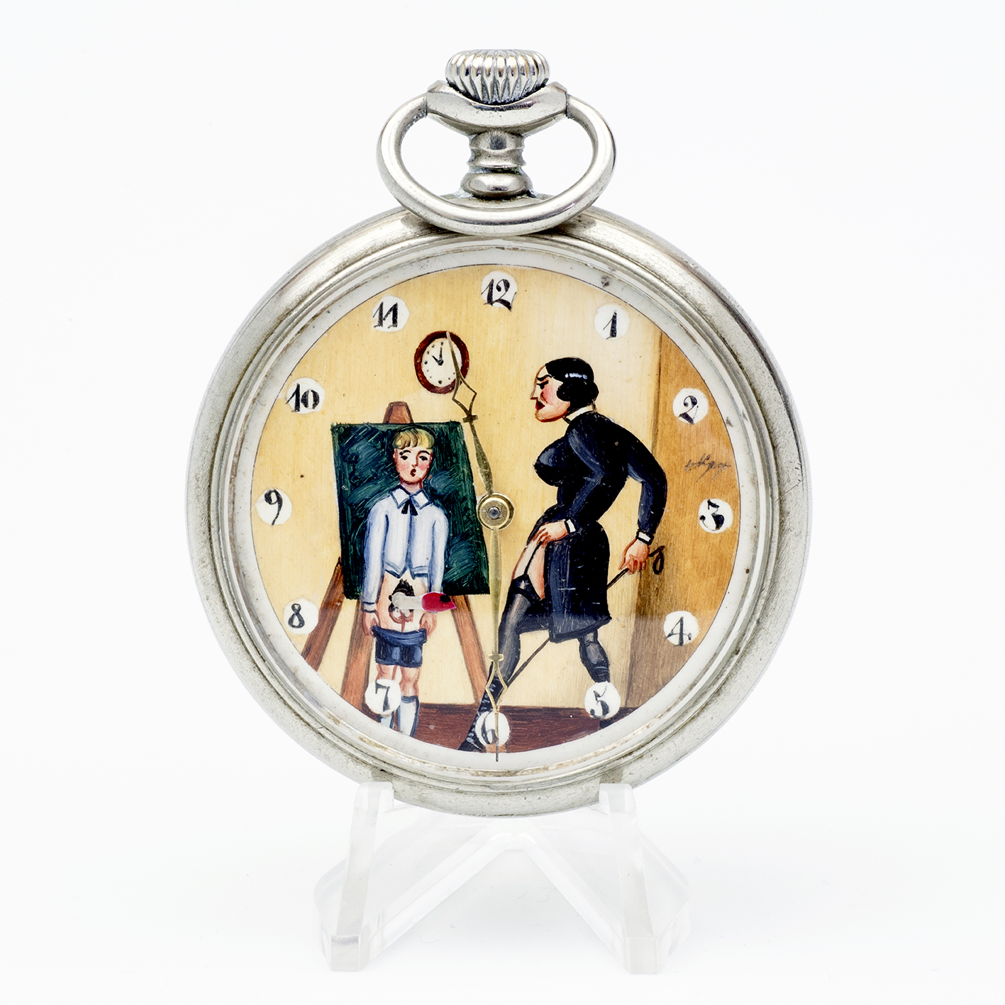 DOXA. Reloj de bolsillo, lepine y remontoir. Automatón. Ca. 1906. DOXA. Reloj de bolsillo, lepine y remontoir. Automatón. Ca. 1906.