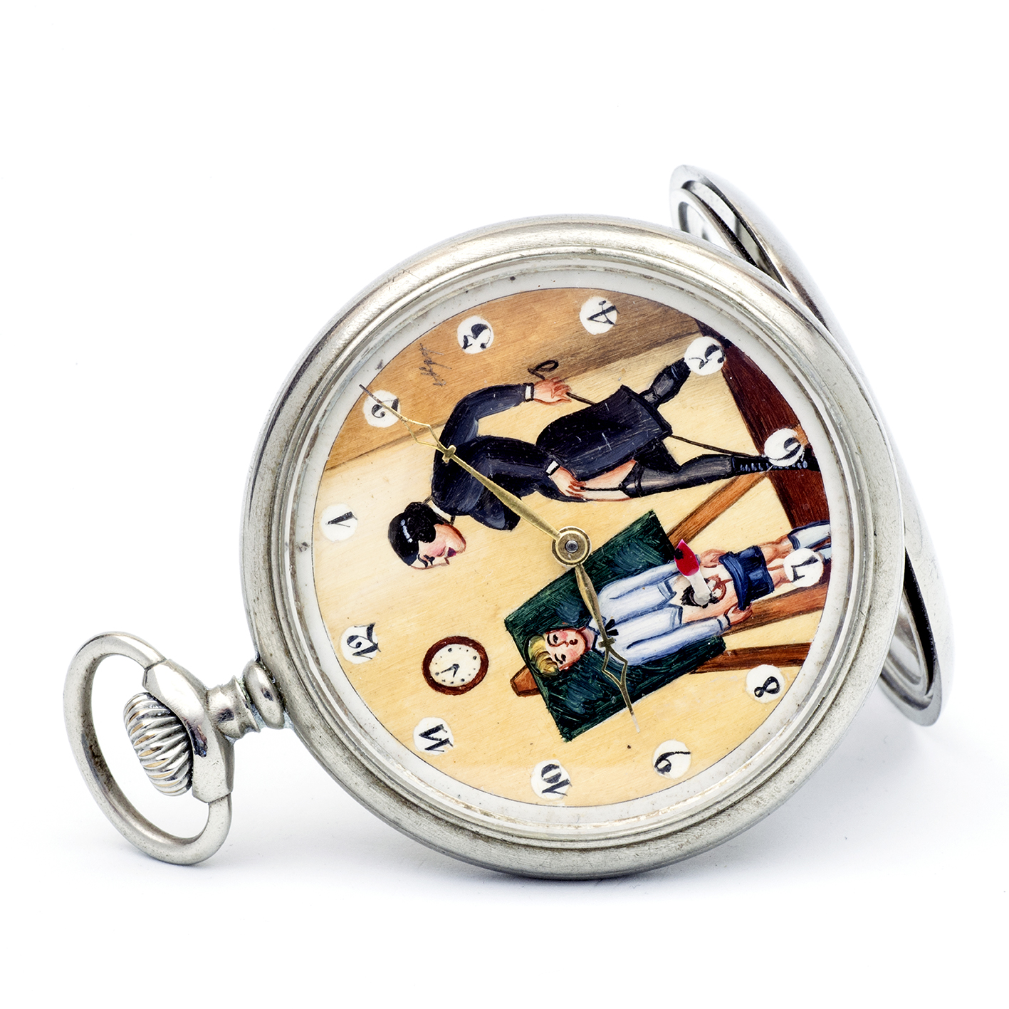 DOXA. Reloj de bolsillo, lepine y remontoir. Automatón. Ca. 1906. DOXA. Reloj de bolsillo, lepine y remontoir. Automatón. Ca. 1906.