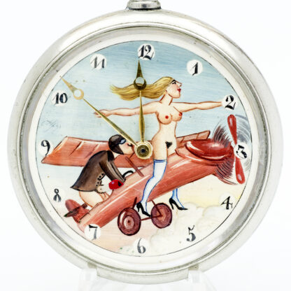 DOXA. Reloj de bolsillo, lepine y remontoir. Automatón. Ca. 1925.