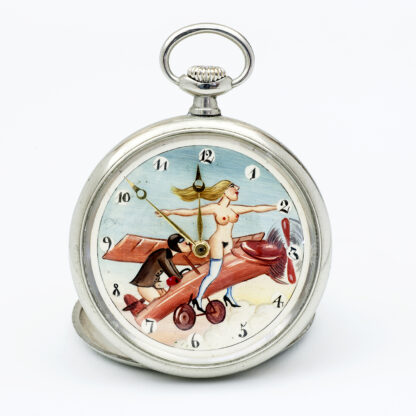 DOXA. Reloj de bolsillo, lepine y remontoir. Automatón. Ca. 1925.