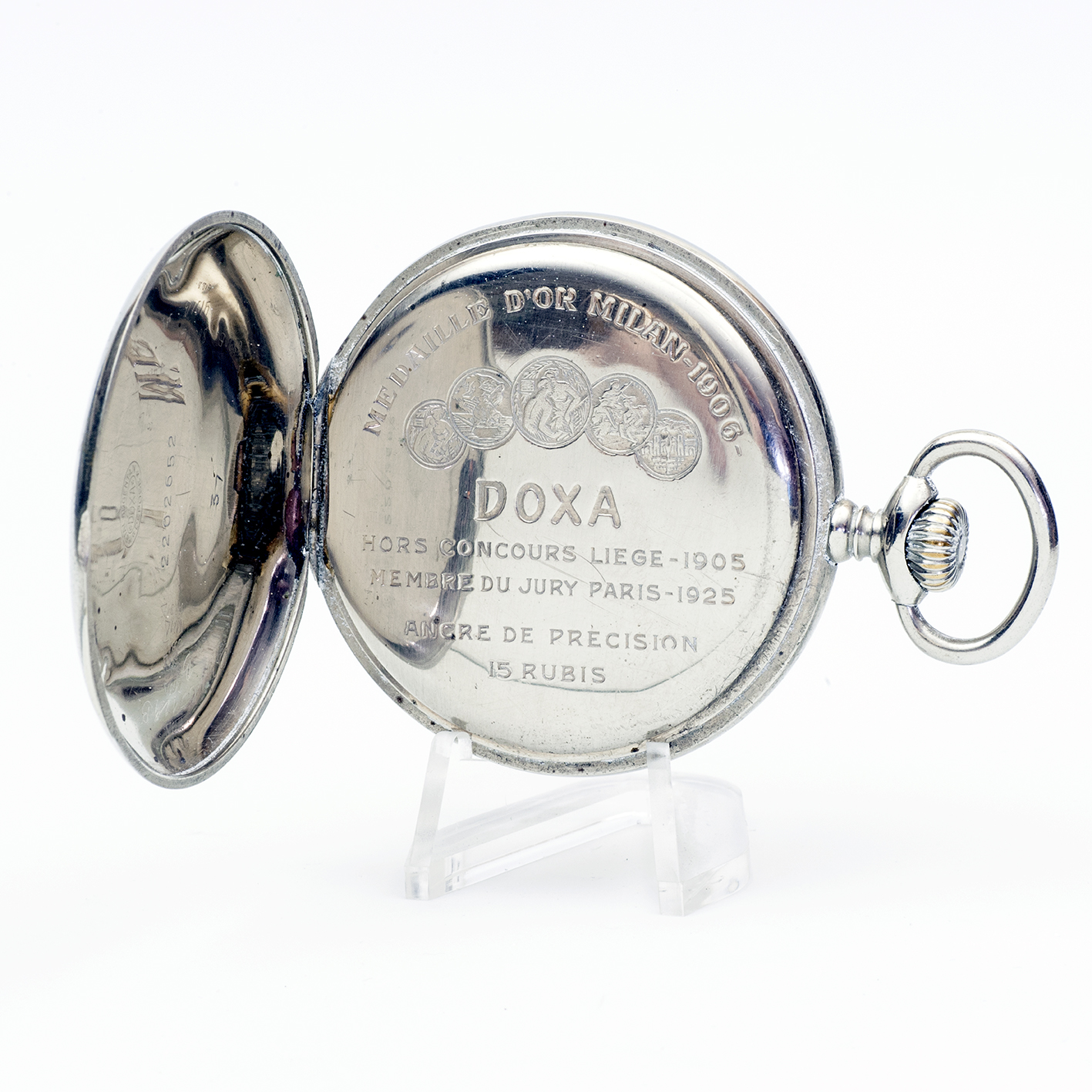DOXA. Reloj de bolsillo, lepine y remontoir. Automatón. Ca. 1925. DOXA. Reloj de bolsillo, lepine y remontoir. Automatón. Ca. 1925.