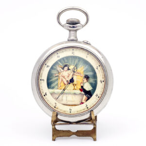 DOXA. Reloj Suizo erótico de bolsillo. AUTOMATÓN. Lepine y Remontoir. Gran Tamaño. Suiza, ca. 1906