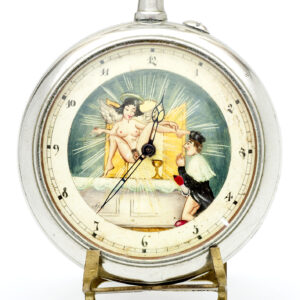 DOXA. Reloj Suizo erótico de bolsillo. AUTOMATÓN. Lepine y Remontoir. Gran Tamaño. Suiza, ca. 1906