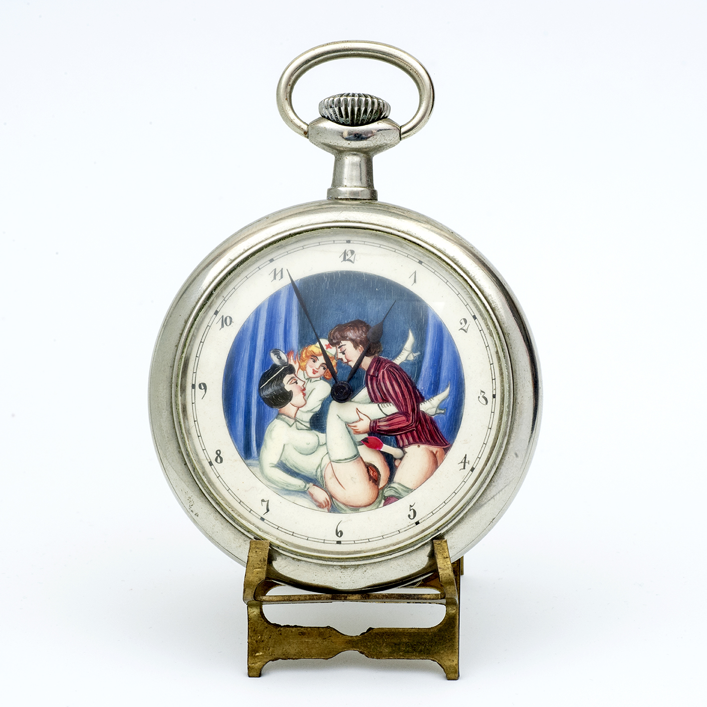 DOXA. Reloj Suizo erótico de bolsillo. AUTOMATÓN. Lepine y Remontoir. Gran Tamaño. Suiza, ca. 1906 DOXA. Reloj Suizo erótico de bolsillo. AUTOMATÓN. Lepine y Remontoir. Gran Tamaño. Suiza, ca. 1906