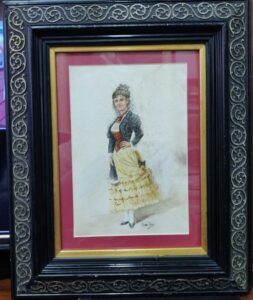 MARIANO ALONSO PÉREZ Y VILLAGROSA. (1857-1930). Acuarela sobre cartón. "Maja"
