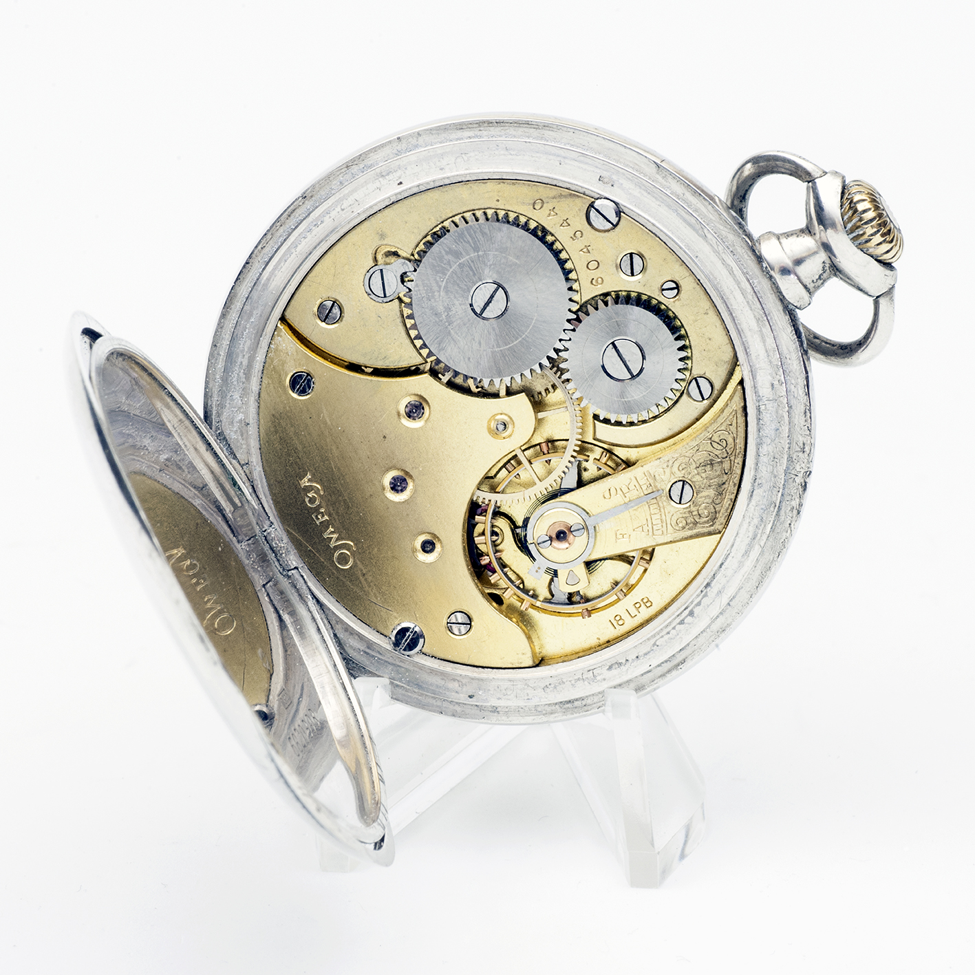 OMEGA. Reloj Erótico de Bolsillo. AUTOMATÓN. Lepine y Remontoir. Plata. Suiza, 1923. OMEGA. Reloj Erótico de Bolsillo. AUTOMATÓN. Lepine y Remontoir. Plata. Suiza, 1923.