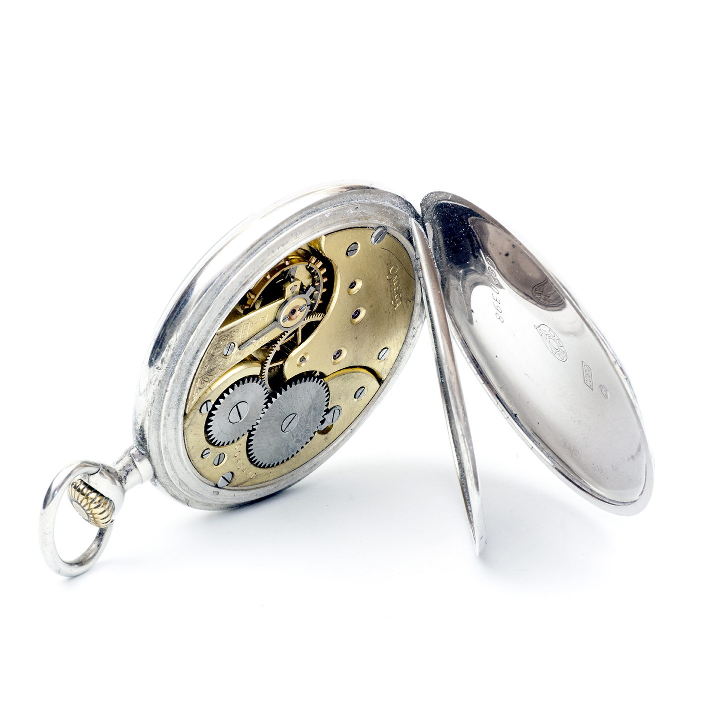 OMEGA. Reloj Erótico de Bolsillo. AUTOMATÓN. Lepine y Remontoir. Plata. Suiza, 1923. OMEGA. Reloj Erótico de Bolsillo. AUTOMATÓN. Lepine y Remontoir. Plata. Suiza, 1923.