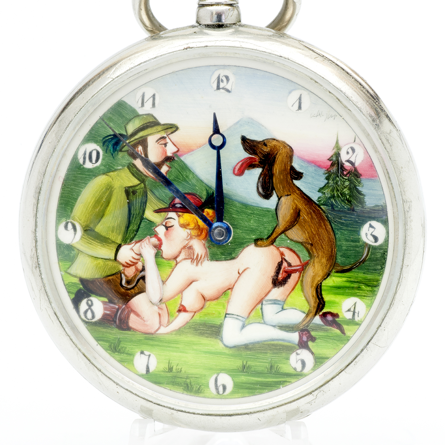OMEGA. Reloj Erótico de Bolsillo. AUTOMATÓN. Lepine y Remontoir. Suiza, 1914. OMEGA. Reloj Erótico de Bolsillo. AUTOMATÓN. Lepine y Remontoir. Suiza, 1914.