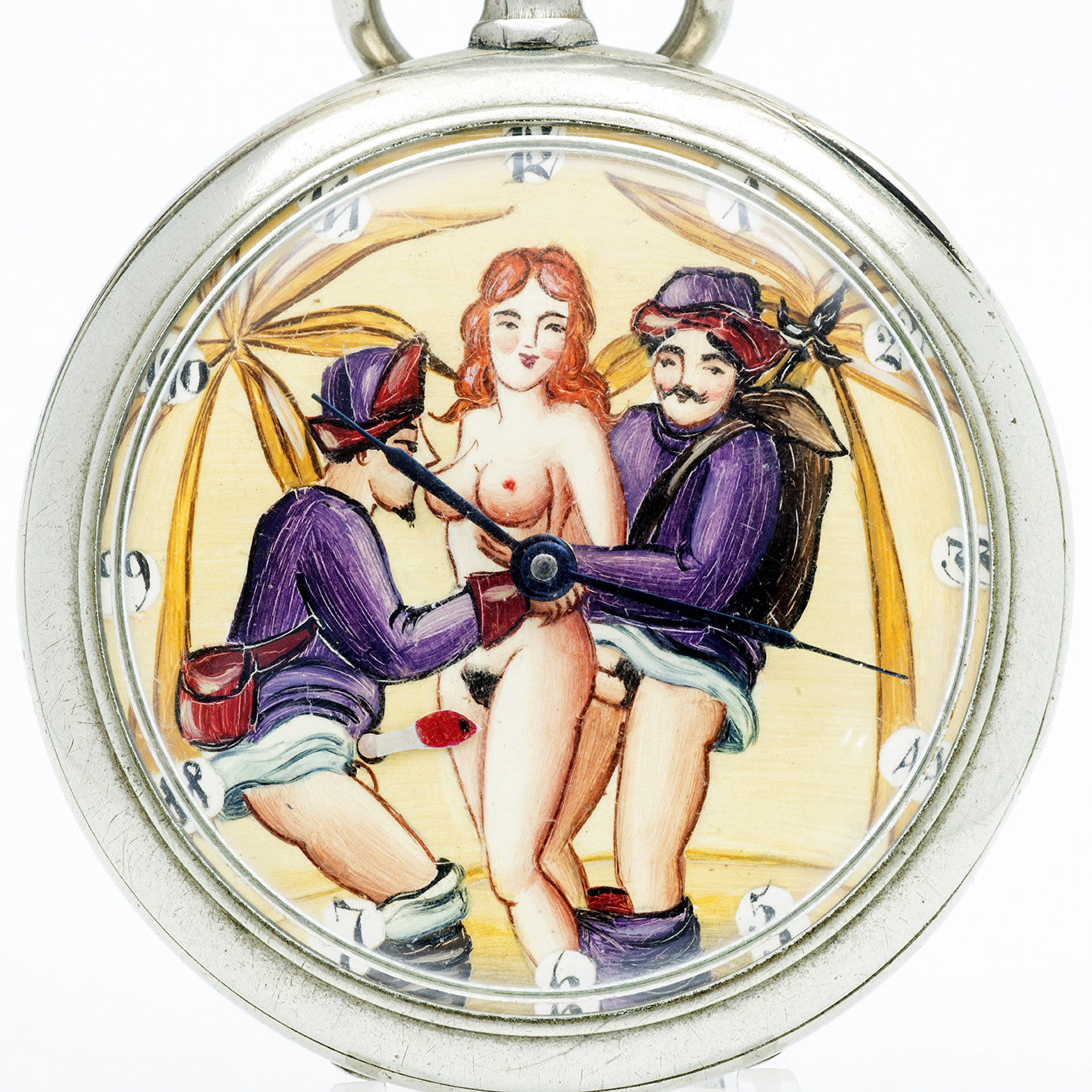 OMEGA. Reloj Erótico de Bolsillo. AUTOMATÓN. Lepine y Remontoir. Suiza, 1915. OMEGA. Reloj Erótico de Bolsillo. AUTOMATÓN. Lepine y Remontoir. Suiza, 1915.
