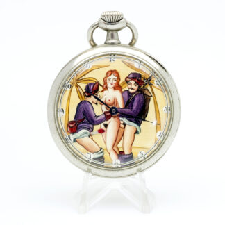 OMEGA. Erotic Pocket Watch. AUTOMATON. Lepine and Remontoir. Switzerland, 1915.