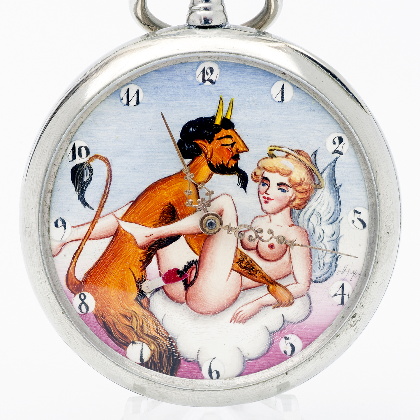 OMEGA. Reloj Erótico de Bolsillo. AUTOMATÓN. Lepine y Remontoir. Suiza, 1918. OMEGA. Reloj Erótico de Bolsillo. AUTOMATÓN. Lepine y Remontoir. Suiza, 1918.
