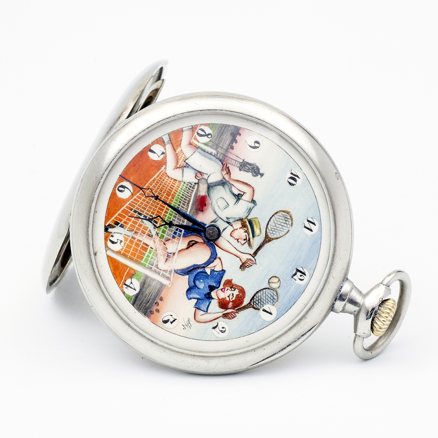 OMEGA. Reloj Erótico de Bolsillo. AUTOMATÓN. Lepine y Remontoir. Suiza, 1921. OMEGA. Reloj Erótico de Bolsillo. AUTOMATÓN. Lepine y Remontoir. Suiza, 1921.