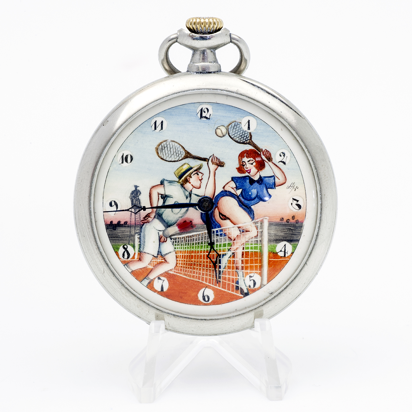 OMEGA. Reloj Erótico de Bolsillo. AUTOMATÓN. Lepine y Remontoir. Suiza, 1921. OMEGA. Reloj Erótico de Bolsillo. AUTOMATÓN. Lepine y Remontoir. Suiza, 1921.