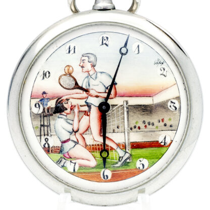 OMEGA. Reloj Erótico de Bolsillo. AUTOMATÓN. Lepine y Remontoir. Suiza, 1923.