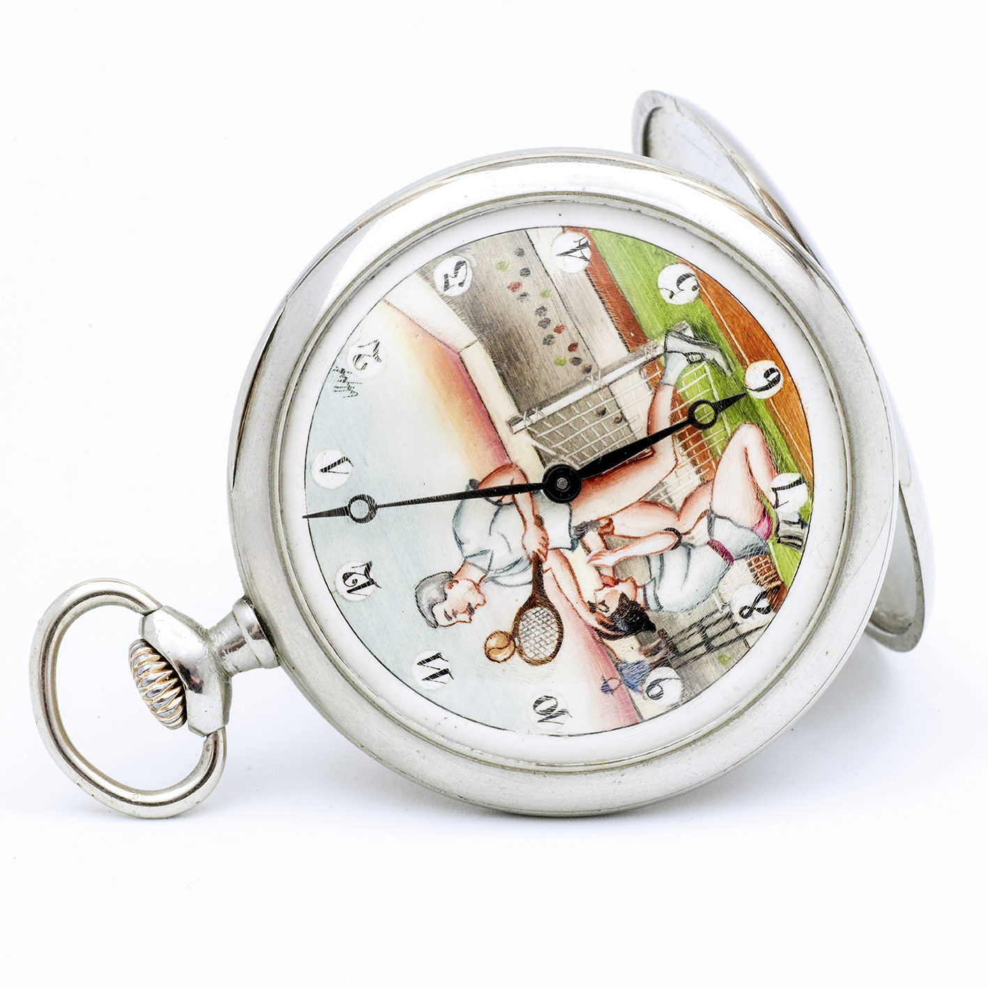 OMEGA. Reloj Erótico de Bolsillo. AUTOMATÓN. Lepine y Remontoir. Suiza, 1923. OMEGA. Reloj Erótico de Bolsillo. AUTOMATÓN. Lepine y Remontoir. Suiza, 1923.
