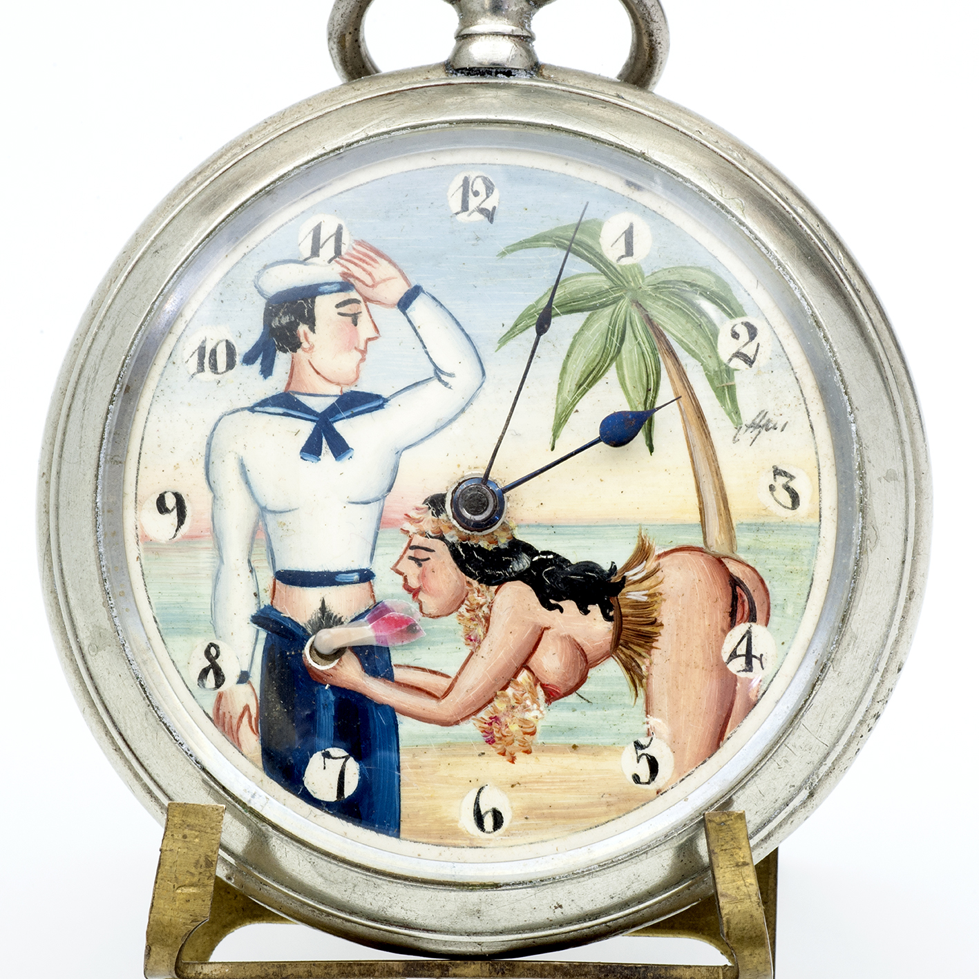 OMEGA. Reloj Erótico de Bolsillo. AUTOMATÓN. Lepine y Remontoir. Suiza, 1923. OMEGA. Reloj Erótico de Bolsillo. AUTOMATÓN. Lepine y Remontoir. Suiza, 1923.