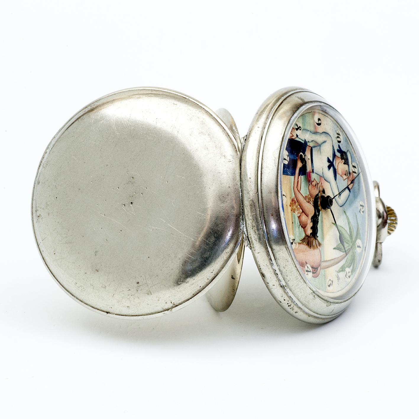 OMEGA. Reloj Erótico de Bolsillo. AUTOMATÓN. Lepine y Remontoir. Suiza, 1923. OMEGA. Reloj Erótico de Bolsillo. AUTOMATÓN. Lepine y Remontoir. Suiza, 1923.